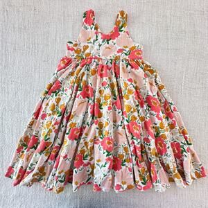 Remie Girl Pink Floral Tank Twirl Dress GUC 7
